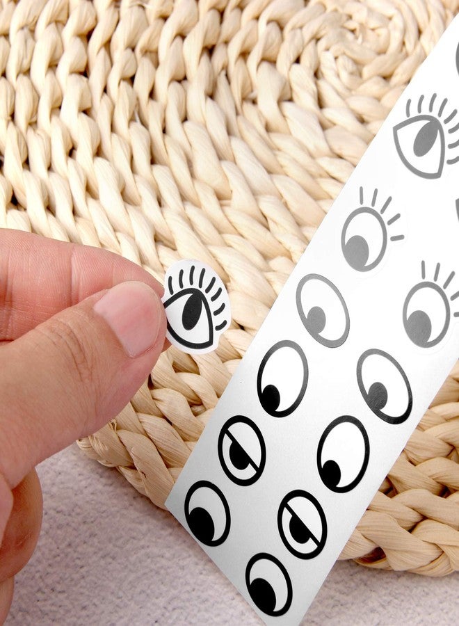 JIAKAI 2000 Pieces Eye Stickers Labels. Eyes Self Adhesive Stickers for DIY Handmade Arts and Crafts Toys and Home Decoration（ Black and White） - Image 4